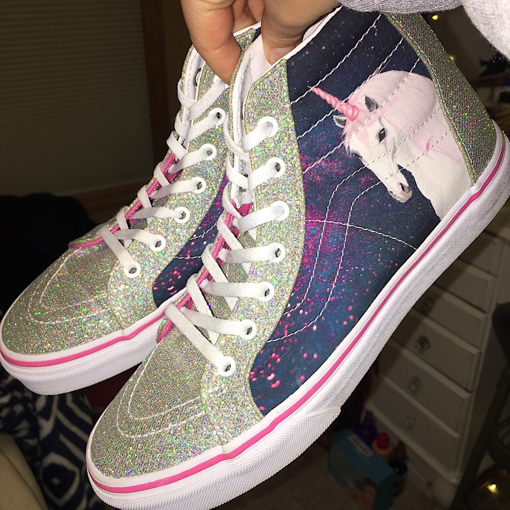 VANS Sk8-Hi Sparkly Unicorn Shoes